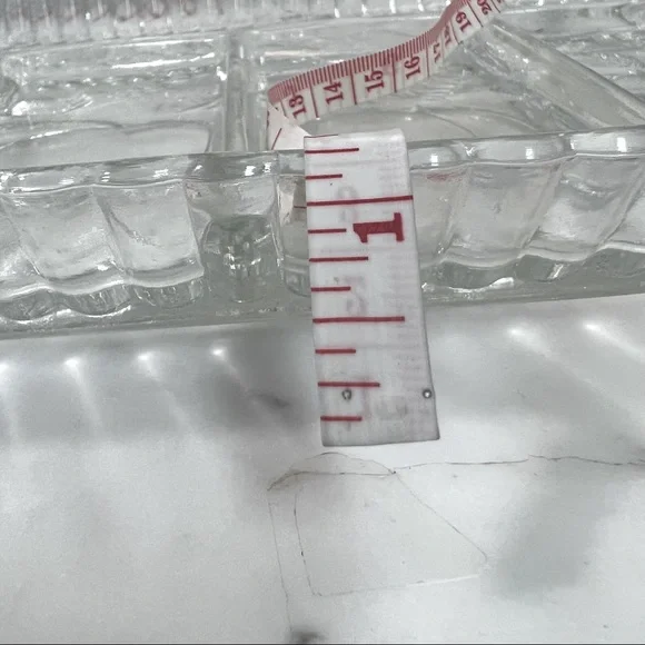 Vintage Indiana Glass Dish Server Fruit Divided - Picture 3 of 5